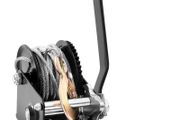Hand Winch, 3500 lbs Pulling Capacity, Boat Trailer Winch Heavy Duty Rope Crank with 33 ft Steel Wire Cable and Two-Way Ratchet, Manual Operated Hand Crank Winch for Trailer, Boat or ATV Towing