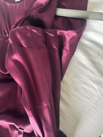 Quin and Donnelly Velvet and silk dress Aubergine/purple colour
