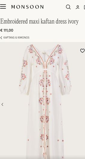 Monsoon Kaftan Beach dress