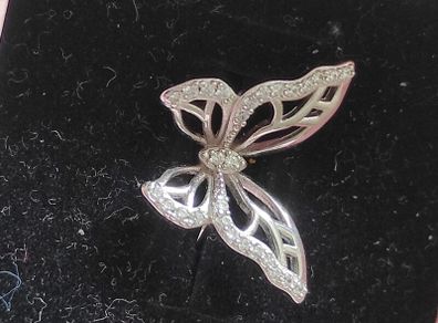 Butterfly sterling silver ring