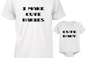 Funny Cute Daddy and Baby Matching T-Shirt and Bodysuit Set - Cute Baby