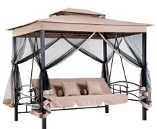 3 Seater Swing Chair Hammock Gazebo Lounger