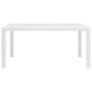 Garden Table White 150x90x72 cm Plastic Rattan Look Image 3
