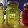 Engraved Coloured Glass Mason Jars with Metal Lid Image 3