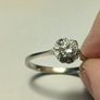 Diamond cluster engagement ring with papers Image 2