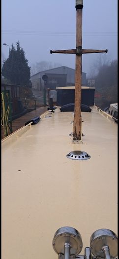 52' Sagar Marine widebeam barge for off grid living