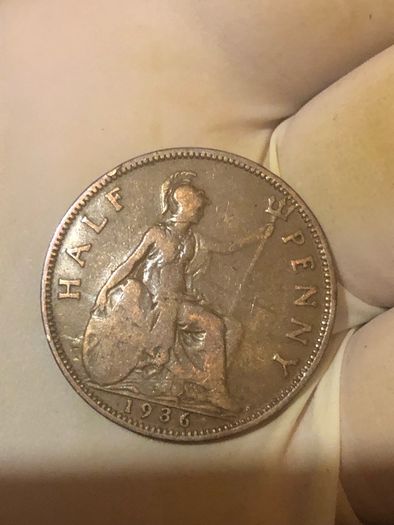 George V Half Penny 1915-1922 x11 Pictures