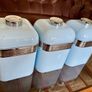 3 Swan Retro Enamel Airtight Storage Containers Powder Blue 1 litre Image 10