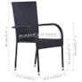 Stackable Outdoor Chairs 6 pcs Poly Rattan Black Image 5