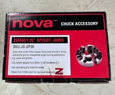 Woodturning Nova 35 Mm (1.37") Spigot Chuck Accessory Jaw Set
