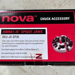 Woodturning Nova 35 Mm (1.37") Spigot Chuck Accessory Jaw Set