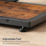 Console Table for Hallway Slim, Narrow Hallway Table, 2-Tier Industrial Sofa Table with Geometric-Styled Structure, for Living Room, Bedroom, Entryway, Foyer, Rustic Brown and Black Image 4