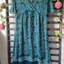 dress mexx teal pattern kimono style summer dress size 12 Image 5