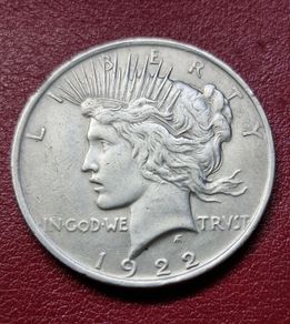 1922 United States 1 Silver Peace Dollar coin