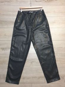 Mint Velvet Coated Tapered Trousers Size Uk 14l