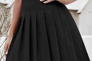 Women School Uniform Pleated Skirt Schoolgirl Uni