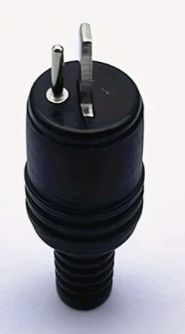 Set of two, 2-Pin Dual Core Round Flat Plug, Audio or Lighting Power Connector, new, unopened.