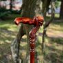 Unique Handmade Walking Stick, Skull Handle, Never Used Image 6