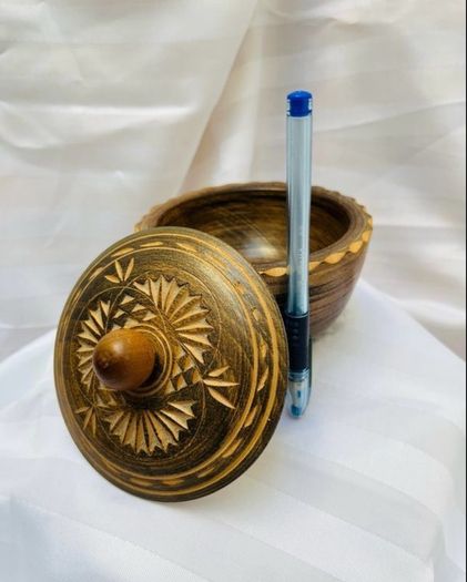 carved wooden bowl
