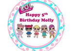 lol dolls personalised edible cake topper 7'