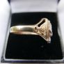 Vintage 9K Sold Gold 375 Horse Head and Horseshoe Ring Men's Signet with Diamonds, BIG SIZE 4,23g Image 5