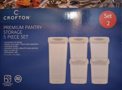 Crofton premium pantry storage 5-piece set
