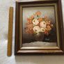 Grab an original painting - Lovely Peony Oil Painting on Canvas Signed "Stemple" - Rare Image 5