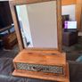 Wooden tabletop mirror Image 3