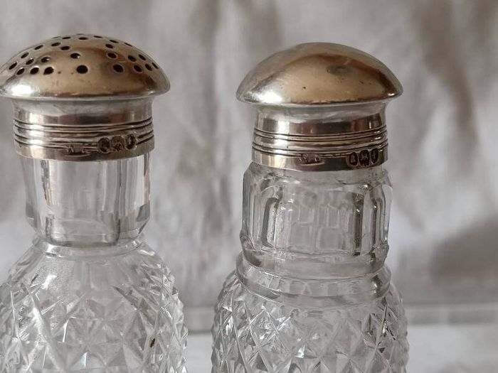 George IV Sterling Silver Cut Glass Cruet Set(1821)