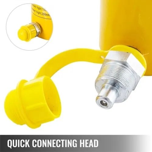 50 Ton Solid Hydraulic Ram Cylinder Jack 2" 50mm Stroke Single Acting Pump