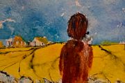 part of the land watercolour