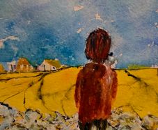 part of the land watercolour