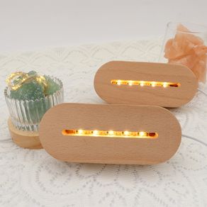 Oval Wooden Base LED Light For Acrylic Resin Art - BULK SALE