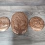 Vintage Indian Hand Crafted Ebossed Copper art Oval Image 3