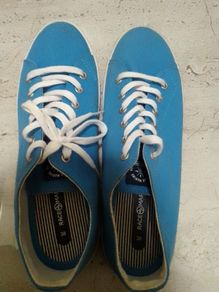 Blue converse shoes