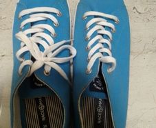 Blue converse shoes