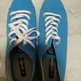 Blue converse shoes Image 2
