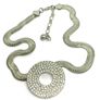 Mid Century Silver Tone Statement Necklace Image 7
