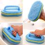 Cleaning Brush for Bathroom Kitchen Bathtube Toilet All Purpose Sponge Brush with Ergonomic Handle Image 2