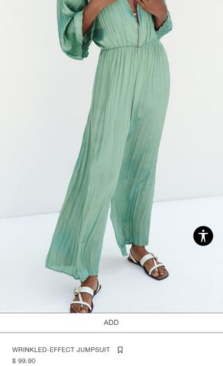 Zara Full Length Wrinkle Effect Jumpsuit