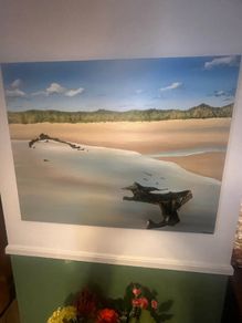 Beautiful beach painting on canvas by up and coming local artist.Phil Daly