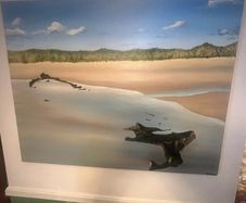 Beautiful beach painting on canvas by up and coming local artist.Phil Daly