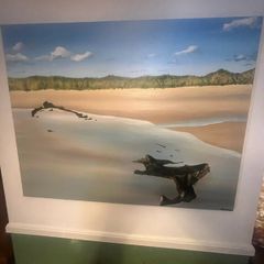 Beautiful beach painting on canvas by up and coming local artist.Phil Daly