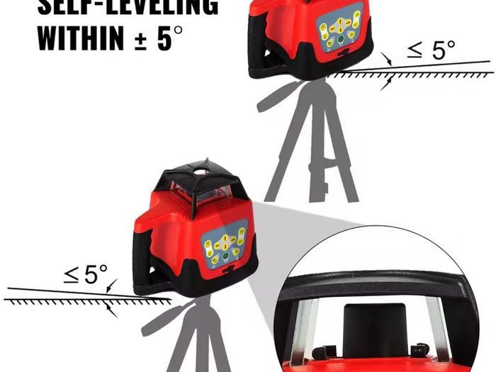 360 Rotary Laser Level Auto Self-Leveling 5 Degrees W/ Tripod Staff Nivel Laser Construction Tool for Outdoor Industry