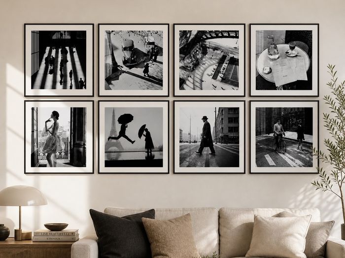 Black White Photo Wall Art Set