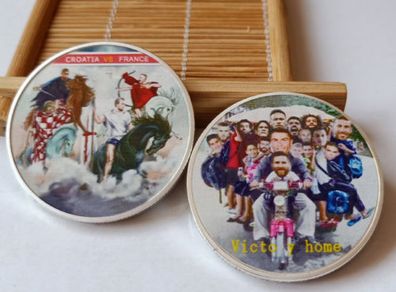 2018 Russian football match Coins France vs Croatia champion Collection Coin