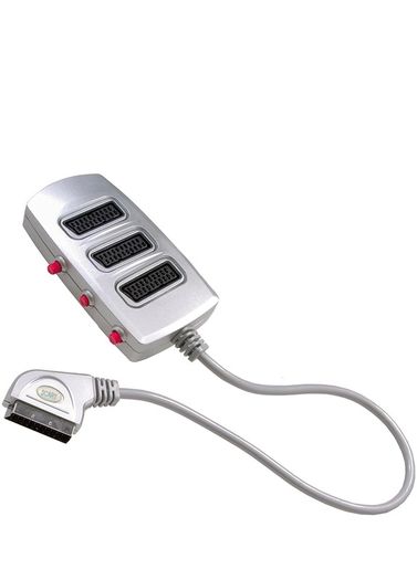 Vicanco 3-Way Audio/Video Scart Switch Box