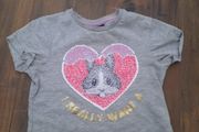 Girls tshirt with reversible sequins size 6-7 years