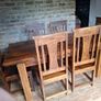 Dining Table and 6 chairs Dark wood Image 5