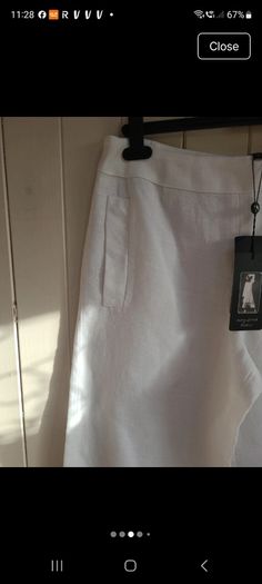 Mary Grant white linen trousers NWT